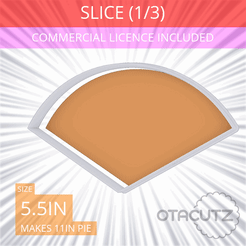 1-3_Of_Pie~5.5in.gif 3D file Slice (1∕3) of Pie Cookie Cutter 5.5in / 14cm・3D printable design to download
