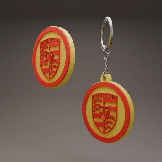 Porsche - Keychain and Coin/Badge