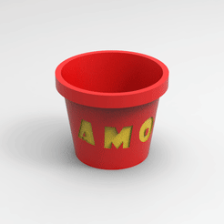 untitled.100.gif Download free STL file words planter: smile, amor / planter • 3D printing model, allv