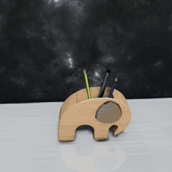 Mi-video.gif STL file elephant pen・3D printing template to download