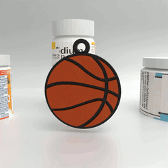 basketball1-animation.gif STL file Keychain Basketball 1・3D printing design to download, keychainbagus