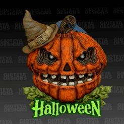 Pump.gif Download STL file Halloween Jack o Lantern Magnet • 3D printer model, GioteyaDesigns