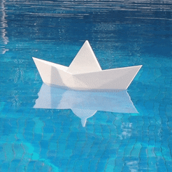 barco.gif Download free STL file Floating paper boat • 3D print template, ro3dstudio