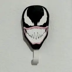gif.gif 3D file VENOM SPIDERMAN - WALL KEY CHAIN・Design to download and 3D print
