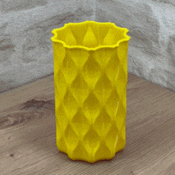 Wave-pattern-vase-1-GIF.gif STL file WAVE PATTERN VASE 1・3D printer design to download