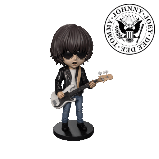 🪨 Dee Dee Ramone – Ramones Chibi Punk Rock Bassist Figure (Fan