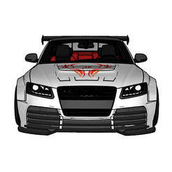 Audi-A5-tuned.gif Archivo STL Audi A5・Diseño imprimible en 3D para descargar