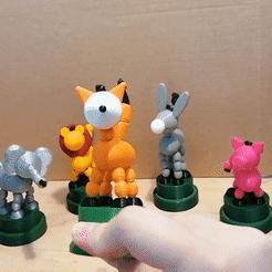 allanimalsgif.gif Download free file Collapsing Animal Toys • 3D printable template, 3D-mon