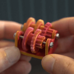 gearbox-gif.gif 3D file World's Smallest 3D Printed Gearbox・3D print design to download