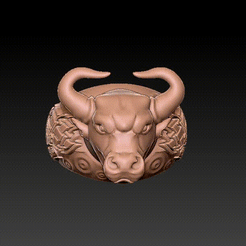 bullragek.gif STL file Bull ring・3D printer model to download, Cgartist001