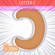 Letter_C~6.25in.gif Letter C Cookie Cutter 6.25in / 15.9cm
