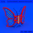 01.gif Cute Flexi Butterfly - Print-in-Place - no supports - 8-bit Pixel Art - Voxel Art
