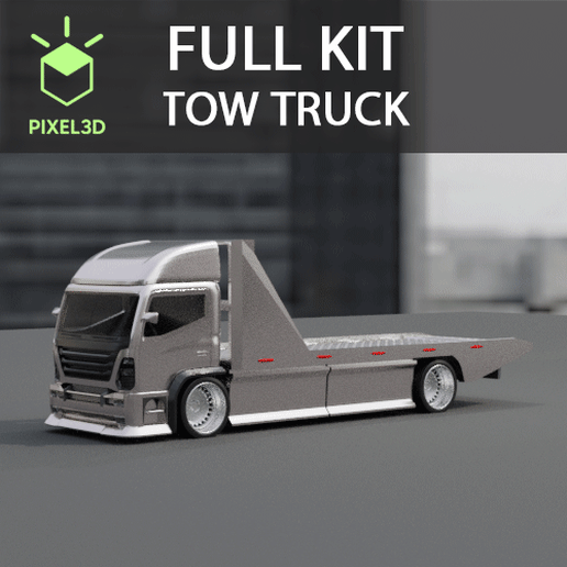 Tow-truck-TITULO.gif Файл STL ПОЛНЫЙ КОМПЛЕКТ: Пользовательский эвакуатор 06ma-1 (Разрезанные и целые части Обновлено!)・Шаблон для 3D-печати для загрузки, Pixel3D