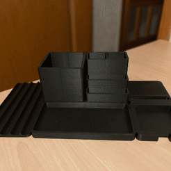 6x4olb.gif STL file Modular desk organizer・3D printer design to download