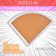 1-4_Of_Pie~5.75in.gif Slice (1∕4) of Pie Cookie Cutter 5.75in / 14.6cm