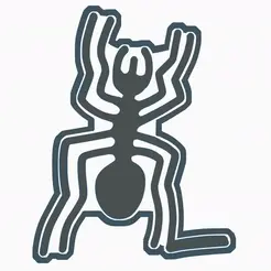GIFF.gif STL file SPIDER - NAZCA LINES / COOKIE CUTTER・3D print design to download