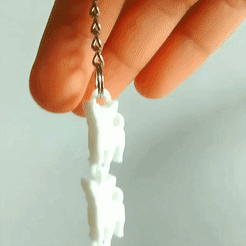 dog-vid.gif STL file FLEXI DOG KEYCHAIN・Template to download and 3D print