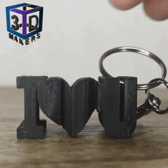 porte_cle_i_love_u_dad_gif.gif STL file Key ring " I love you dad " father's day・3D printer design to download, GT3DMakers