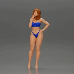 ezgif.com-gif-maker-11.gif 3D file sexy girl in bikini standing smoking cigarette on the beach・3D printing idea to download