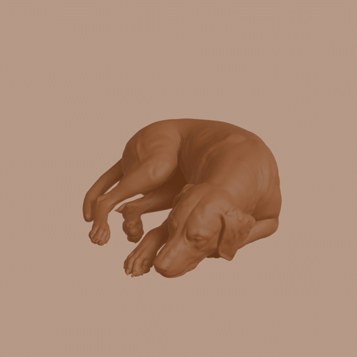 Sleeping Slovensky Kopov Dog Figurine
