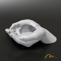Hand-plant-pot-with-drainage.gif STL file Hand plant pot with drainage・3D print model to download, MegArt3D