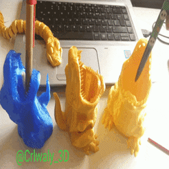 pen-holde_crlwaly.gif Fichier STL Porte-crayons T-REX・Modèle à télécharger et à imprimer en 3D, crlwaly