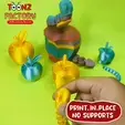 a Rate NO SUPPORTS Flexi Print-In-Place Apple Worm Articulated