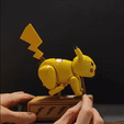 Title_Gif.gif 3D file Running Pikachu・3D printing design to download
