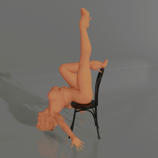 Ellie - Burlesque pinup 2 (Clothed) OBJ File for Cults