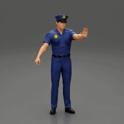 ezgif.com-gif-maker-16.gif 3D file police officer policeman stop hand・Model to download and 3D print
