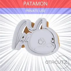 Patamon~PRIVATE_USE_CULTS3D@OTACUTZ.gif Fichier STL gratuit Patamon Cookie Cutter / Digimon・Plan pour impression 3D à télécharger