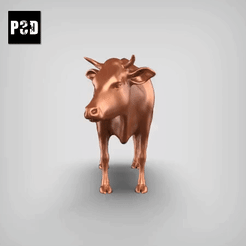 gif.gif STL file cow pose 01・3D printing idea to download