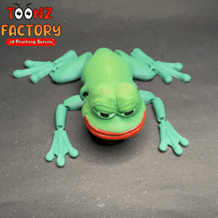 CONZ Te OBJ-Datei Pepe der Meme-Frosch herunterladen • Design für den 3D-Druck, ToonzFactory