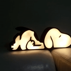 ezgif.com-gif-maker.gif Télécharger fichier STL Lampe à éventail Snoopy • Modèle imprimable en 3D, DipR