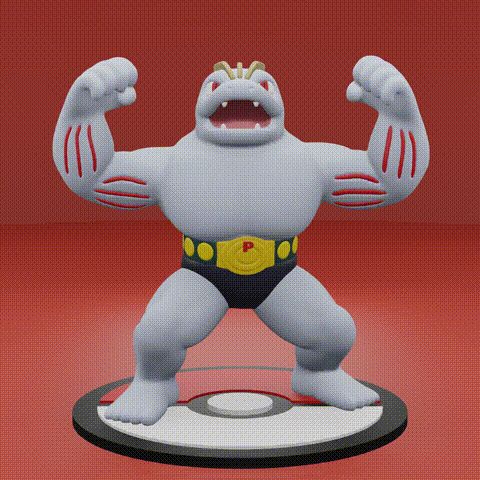 🐉 Pokemon 067 Machoke・ STL File for 3D printing・Cults