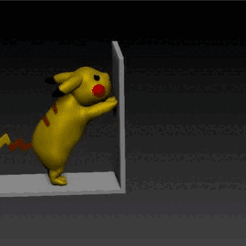 pika-1.gif STL file pikachu bookends・Template to download and 3D print