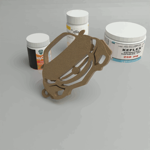 Keychain car style 3 3D model