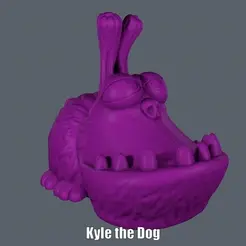 Kyle the Dog.gif STL file Kyle the Dog (Easy print no support)・3D printing design to download, Alsamen
