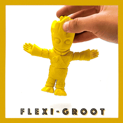 cults3d.gif STL file Flexi Groot articulated print-in-place・Model to download and 3D print