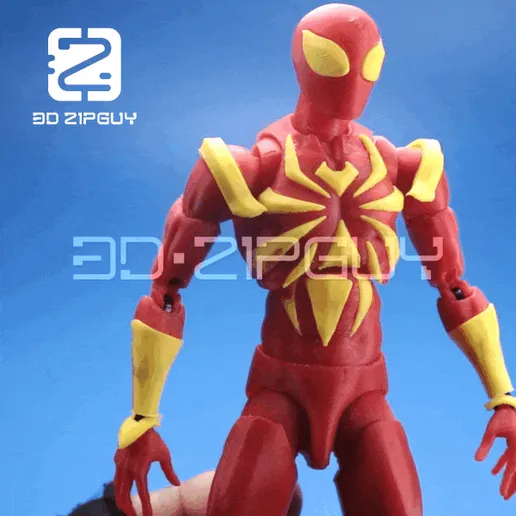REDMETALGUY-04-ezgif.com-optimize.gif Iron Spider -Figure d'action articulée Spider Man