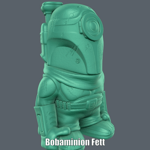 Bobaminion-Fett.gif STL-Datei BobaMinion Fett (Einfacher Druck ohne Unterstützung)・3D-druckbares Modell zum herunterladen, Alsamen