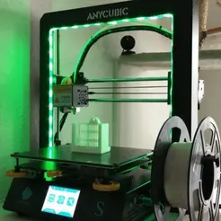 Party_on_Anycubic.gif LED Stripe Holder, Anycubic i3 mega S