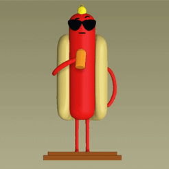 Desktop-16-01-2022-9-32-19-p. m.gif Download STL file Hot Dog Guy - The Amazing World of Gumball • Object to 3D print, Sheyk940