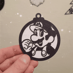 Keychain Mario, key ring Mario, Mario Christmas, Wall mario