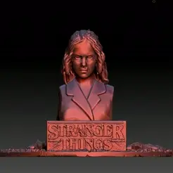 eleven-bust.gif Fichier 3D Onze bustes de Stranger Things・Plan imprimable en 3D à télécharger