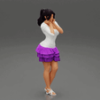 ezgif.com-gif-maker-2.gif Woman posing wearing Fashion model in beauty dress 3D Print Model