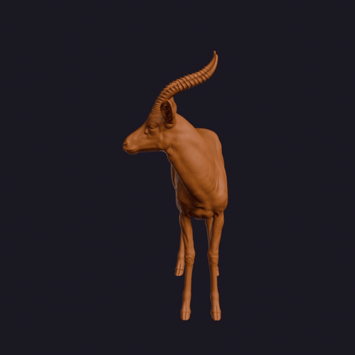 Realistic Grant's Gazelle Looking Side Animal Sculpture
