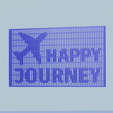 happy-journey.gif traveler card 🛩️ Happy journey 🧳 Plane and turism trips gift flippable card stl