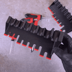ezgif.com-gif-maker.gif Archivo STL Juego de llaves hexagonales y torx Parkside Soporte de pared - Organizador de almacenamiento・Plan de impresión en 3D para descargar