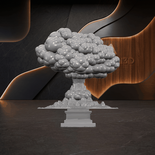 Ai - 0585 - Nuclear Explosion Cloud Stone Carving